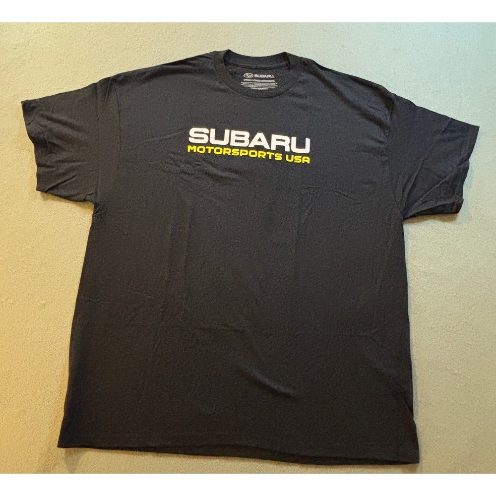 Subaru Motorsports USA WRX T Shirt Mens 2X Black Racing Ripple Junction NWOT